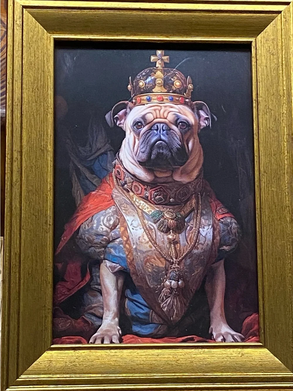 Royal Bulldog Portrait – Lady Colette | Framed Vintage Dog Art - Picture 2 of 4